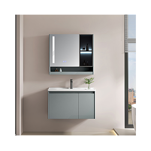 Giá rẻ chất lượng cao PVC Vanity rửa lưu vực tủ phòng tắm với Gương phòng tắm trang điểm <span class=keywords><strong>vainty</strong></span> Set - Product Image 1