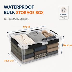 Factory Wholesale <b>Plastic</b> Storage <b>Bin</b> Waterproof Storage Box <b>With</b> <b>Lid</b> - Product Image 3