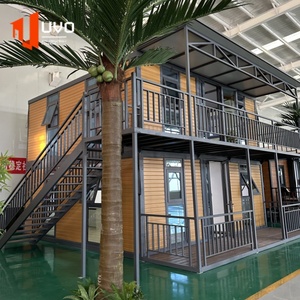 Casa Contenedor Expandible de Dos Pisos y Doble Capa, Estructura de Acero Prefabricada, Villa Prefabricada con Energía Solar para Hoteles - Product Image 3