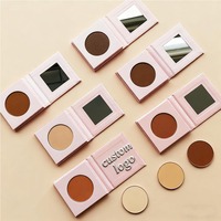Palette de fards à paupières vide en carton, 1 compartiment avec miroir et fermeture magnétique, écologique, personnalisable
