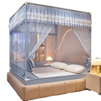 Moustiquaire de lit pliable 3 portes style princesse en dentelle pour adulte – Grande vente de marchandises diverses