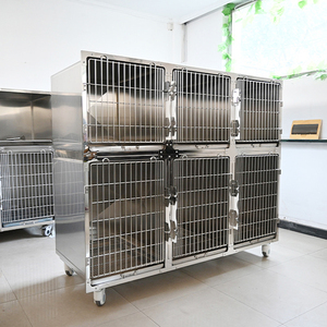 <span class=keywords><strong>Cage</strong></span> pour animaux de compagnie en acier inoxydable Sus304 à 5 compartiments pour clinique vétérinaire - Product Image 3