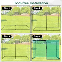 Serre de protection pour plantes portable et facile à installer avec structure en acier moderne pour culture hydroponique et usage en extérieur