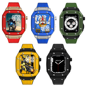 สายนาฬิกาสีสันสดใส,สายนาฬิกาข้อมืออัจฉริยะโลหะสังกะสีอัลลอยสำหรับ Apple Watch Serie 7 45มม. - Product Image 6