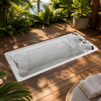 JOYSPA Swim Spa extérieur en acrylique avec cascade, écran tactile, bain à remous, piscine, système de chauffage autonome
