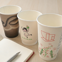 Gobelet en papier pour café à emporter, double paroi, épais, écologique, de haute qualité, 90 mm, pour boissons chaudes et froides