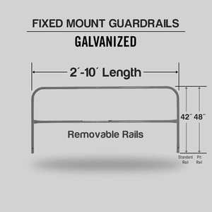 מעקה בטיחות מפלדה באורך 48 אינץ' בצבע כסף, מעקה בטיחות להולכי רגל, ספק מעקות צינורות - Product Image 2