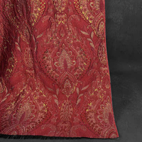 Tissu brocart 3D gaufré floral multicolore élégant avec fils dorés et argentés scintillants, tissu jacquard pour tenues de soirée