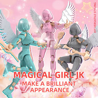 Figurine d'action de guerrière magique, jouet à assembler, robot 3D ailé, modèle de fille d'anime de dessin animé, décoration, cadeau