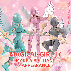 Figura de Acción de Chica Guerrero Mágica, Juguete de Ensamblaje, Robot 3D con Alas, Modelo de Chica <span class=keywords><strong>Anime</strong></span> de Dibujos Animados, Decoración, Regalo - Product Image 2