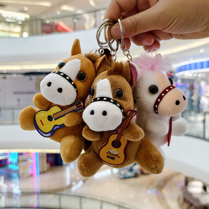 Dibujos animados simulación Animal Pony cobre LED juguete estatuilla colgante caballo muñeca llavero seguro bolsa colgante - Product Image 5