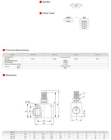 Vanne de régulation de vitesse et de débit pneumatique unidirectionnelle Asc100/200, raccords réglables Re-6/8/10