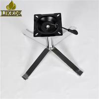Base de chaise pivotante 4 étoiles en acier chromé robuste, base de chaise moderne en métal pour mobilier de bureau, de réunion et de salon, OEM