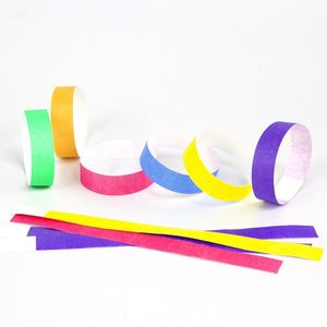 Bracelet jetable personnalisé en Tyvek imperméable, couleur unie, en papier Dupont, pour événements, festivals, parcs d'attractions, promotion - Product Image 2