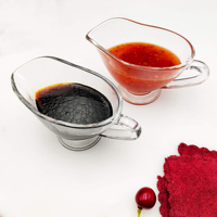 Plat à sauce en verre avec poignée et bateau à sauce clair pour les repas, les repas de fête et les fêtes