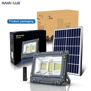 Hairolux LED RGB sensore di movimento ad energia solare luci di inondazione a led 60W 100W 200W 300W 500W luce esterna