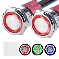 Interrupteur à bouton-poussoir momentané en acier inoxydable 20A IP67 22mm pour panneau d'application