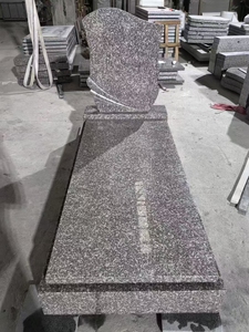 Надгробие из розового гранита G664 в румыно-польском стиле — одинарное/двойное - Product Image 2