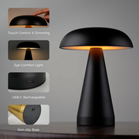Lampes de nuit LED sans fil nordiques haut de gamme, lampes de table modernes minimalistes, lampes de table portables, rechargeables par USB, lampe en forme de champignon pour chambre à coucher