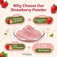 Poudre de Fraise Naturelle Lyophilisée et Séchée par Pulvérisation, Ingrédient en Vrac à Base de Fruits