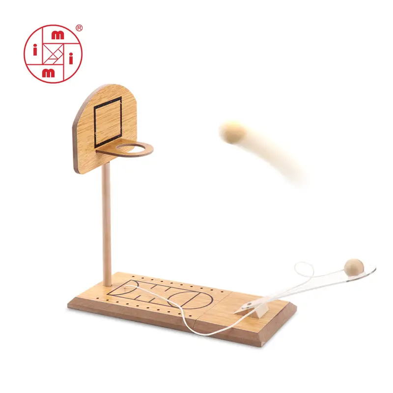 Groothandel Aangepaste Vinger Basketbal Ouder Kind Interactieve Desktop Verminderen Stress Montessori Speelgoed Houten Party Board Game