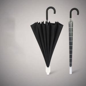 Parapluie de golf long et droit, automatique, coupe-vent, imperméable, à 16 baleines, avec poignée transparente, promotionnel - Product Image 3