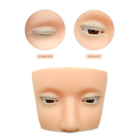 Haute Qualité Nouveau Style En Gros Silicone Assez Américain Réaliste Cils Formation Pratique Tête De Mannequin avec Cils