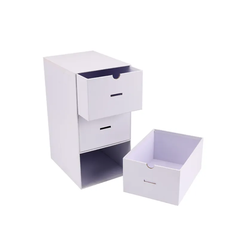 Benutzer definierte Kerze 3 Schubladen Pappe Verpackungs boxen mit Logo umwelt freundliche Papier Craft Geschenk box für Schreibtisch
