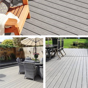 Plancher extérieur WPC directement de l'usine, composite bois-plastique, grain de bois 3D en relief, terrasse de jardin, bordure de piscine - Product Image 6