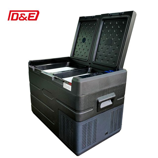 Wholesale 64 Liter 12 Volt Compressor Portable Camping Fridge Freezer Solar Powered for Car Use 220V Accessory