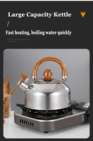 Ensemble de casseroles en acier inoxydable avec revêtement en bakélite marron, vente chaude