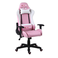 Vente en gros d'ordinateur d'étude inclinable rose pour enfants, chaise de jeu de course pour enfants
