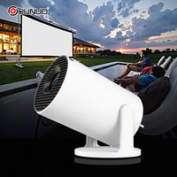 Mini projecteur de cinéma maison Junuo 720P, appareil portable intelligent Android avec double WiFi BT, mise au point automatique, projecteur LED