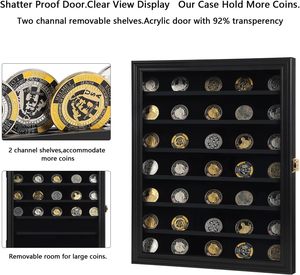 Caja de exhibición de monedas <span class=keywords><strong>Force</strong></span> Challenge personalizada, caja de exhibición de monedas, marco de caja de sombra de medalla de moneda colgante de pared - Product Image 4