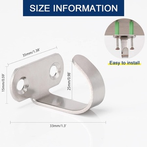 10 Gói Dưới Kệ Tủ Nhà Để Xe Thép Không Gỉ Vít Gắn Trần Khăn Áo Áo Quần Áo Móc Áo - Product Image 3