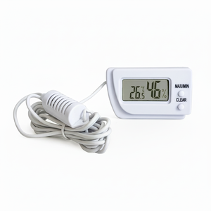 Termómetro Digital con Sonda de Mínimo-Máximo, Medidor de Humedad, Blanco - Product Image 1