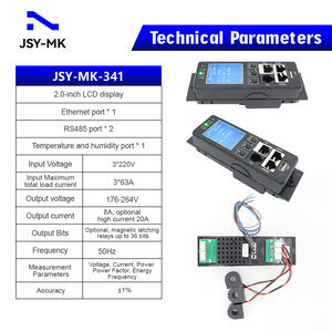 JSY-MK-341 220V 63A Módulo Medidor PDU Inteligente Trifásico con IP, Monitor de Energía, Unidad de Distribución de Energía para Centros de Datos y Gabinetes de <span class=keywords><strong>Rack</strong></span> - Product Image 4