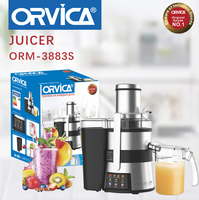 ORVICA Elektrische Centrifugaal Sapcentrifuge Machine Display Roestvrijstalen Mes voor Fruit Sap Mengen Hoge Sapcentrifuges ORM-3883S