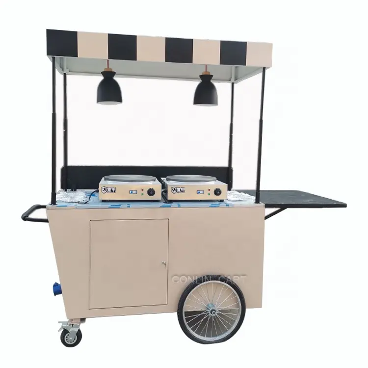 Nuovo arrivato crêpe stand crêpe food chiosco push cart street food carrelli per la vendita