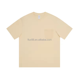 Camisetas de Cuello Redondo para Hombre, 2026, Peso Pesado, 230 g/m², 100% Algodón, Logotipo Personalizado, Alta Calidad, Bolsillo en el Pecho, Tejido de Punto - Product Image 3