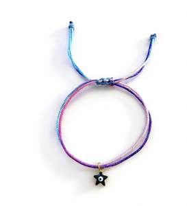 LC20260151 Braccialetto all'Ingrosso per Uomo e Donna in Corda Macramè Intrecciata con Stella in Acciaio Inox e Occhio Turco - Product Image 6