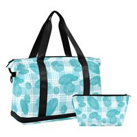 Set Tas Perjalanan Duffle untuk Yoga, Gym, dan Liburan Akhir Pekan dengan Desain Cangkang Opihi Hawaii, Logo Kustom, untuk Pria dan Wanita