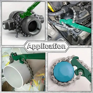 Heavy Duty Oil Filter Wrench for Truck with 9-12 Inch Adjustable Chain Belt Universal Removal <b>Tool</b> - Product Image 6