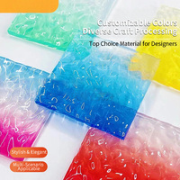 Produits en plastique, artisanat en acrylique, feuilles de plastique - Feuilles d'acrylique texturées colorées - Pour le bricolage, la décoration, la signalétique et les projets artistiques
