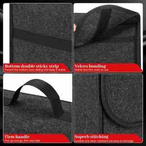 Foldable Car Trunk Organizer Big Capacity Anti Slip <b>Felt</b> Cloth Car Interior Tidying Container Car Organizer Stowing Tidying Box - Product Image 6