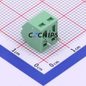 DG381S-3.81-02P-14-00A(H) Screw Terminal Block Through hole Component (THT),P=3.81mm Connector 1x2P 3.81mm Green Through Hole - Product Image 2