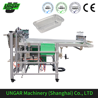 Récipient automatique de papier d'aluminium faisant la machine, plateau alimentaire à grande vitesse et ligne de production de couvercle