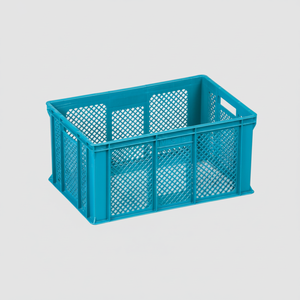 KE 410 Industrial Eco-Friendly Food Grade Plastic <b>Crate</b> Foldable Deep Mesh Reinforced Handles Heavy Duty Stackable Euro - Product Image 2
