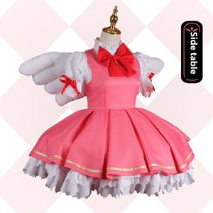 Conjunto Versátil de Disfraz de <span class=keywords><strong>Cosplay</strong></span> de Batalla de <span class=keywords><strong>Sakura</strong></span> en Rojo y Blanco Vestido de Anime con Componente de Vestidos - Product Image 2