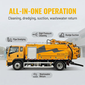 Camión de Limpieza de Alcantarillado Personalizado con Motor 4*2, 10cbm, Euro 5, Bomba de Alta Presión, Camión de Succión de Aguas Residuales - Product Image 5